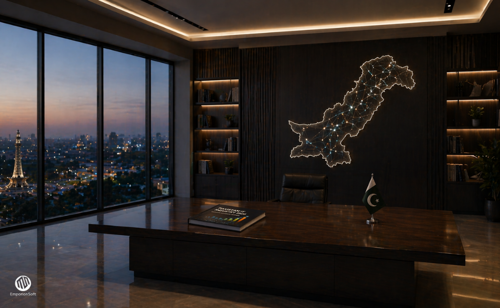 Overview of Pakistan IT industry 2026 showing growth, exports and technology sector landscape